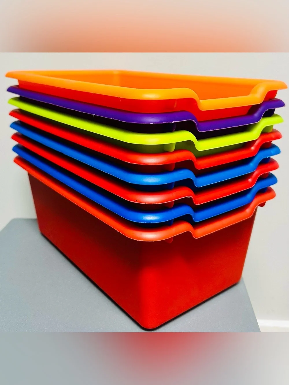EIGHT (8) Scoop Front Storage Bins, Multipurpose Organization